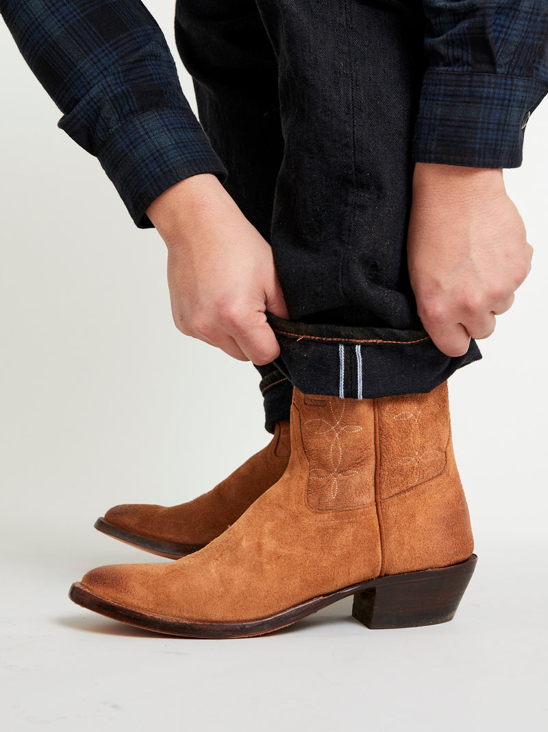 Plainview Suede Cowboy Boot in Light Java