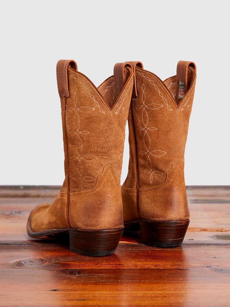 Plainview Suede Cowboy Boot in Light Java