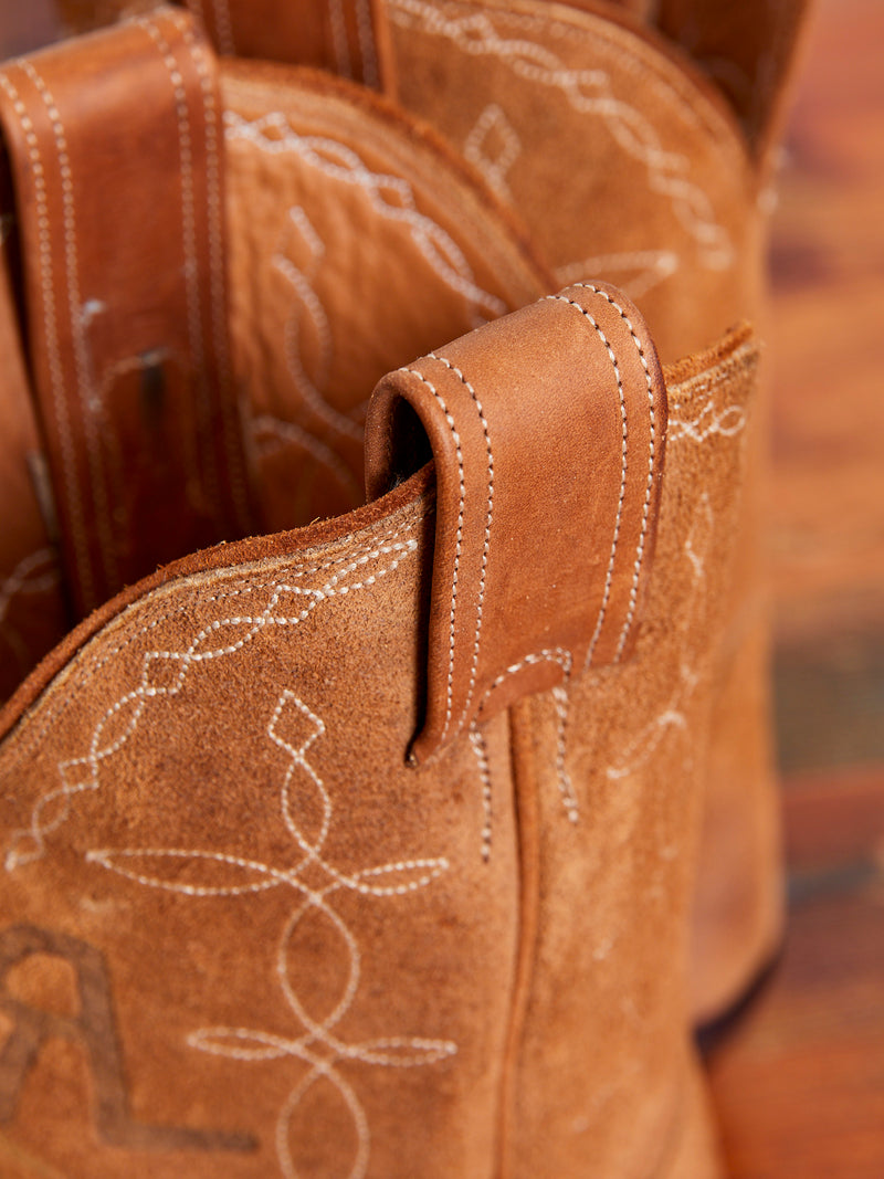 Plainview Suede Cowboy Boot in Light Java