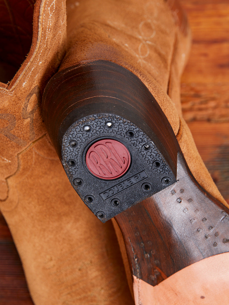 Plainview Suede Cowboy Boot in Light Java