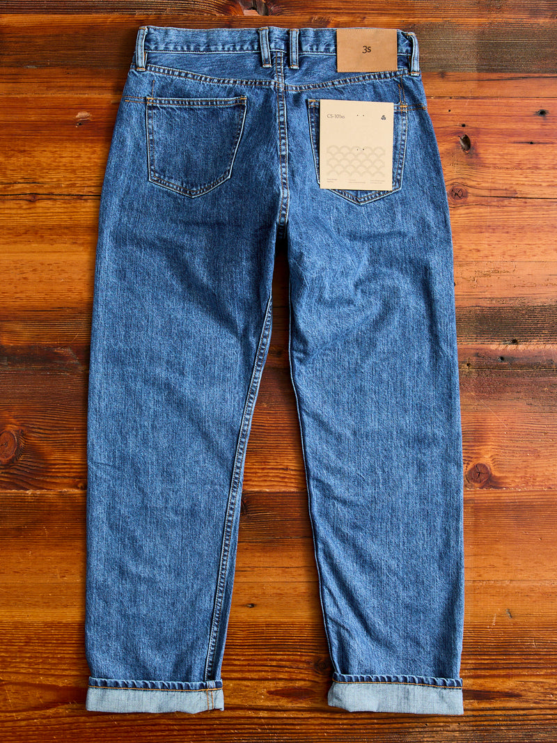 CS-101xs 12oz Stonewashed Indigo Selvedge Denim - Classic Straight Fit