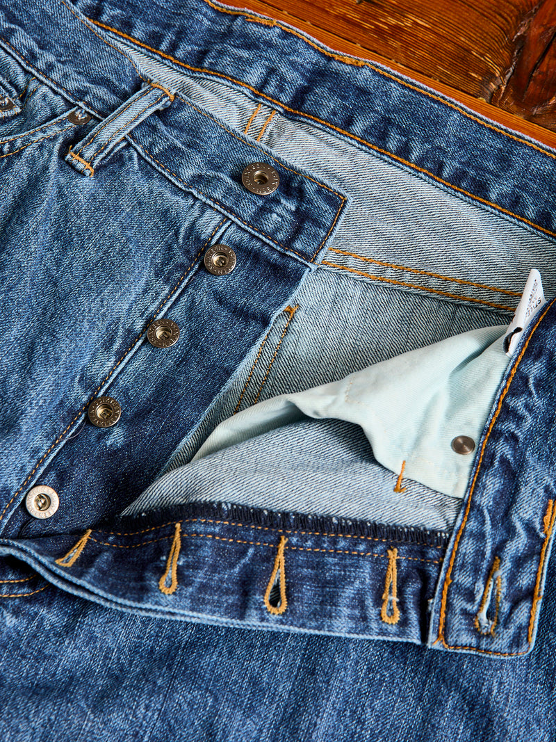 CS-101xs 12oz Stonewashed Indigo Selvedge Denim - Classic Straight Fit