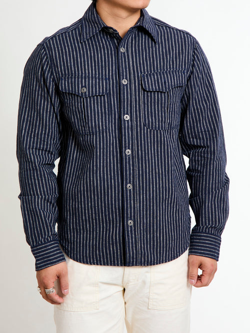 Rancho Stripe Work Shirt in Indigo