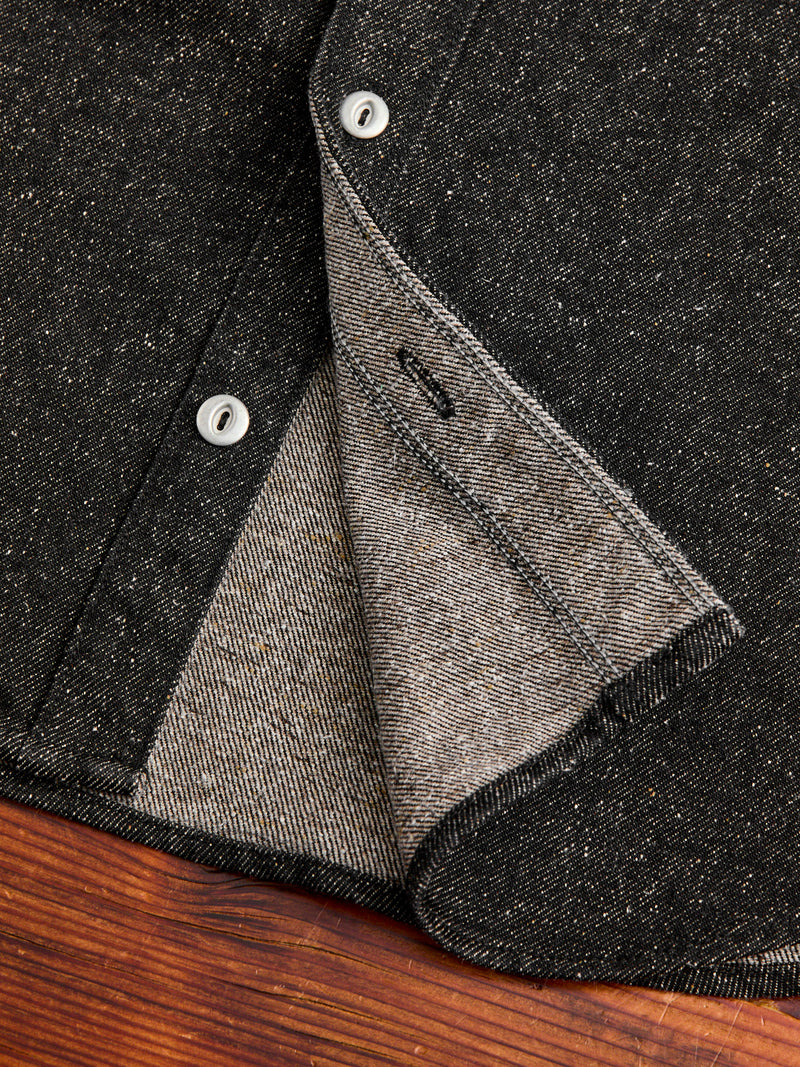 Lambert Work Shirt in Black Nep Denim