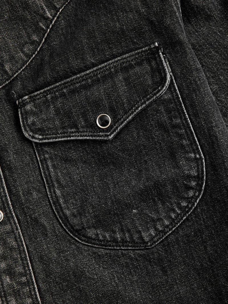 Packard Western Shirt in Black Stonewash