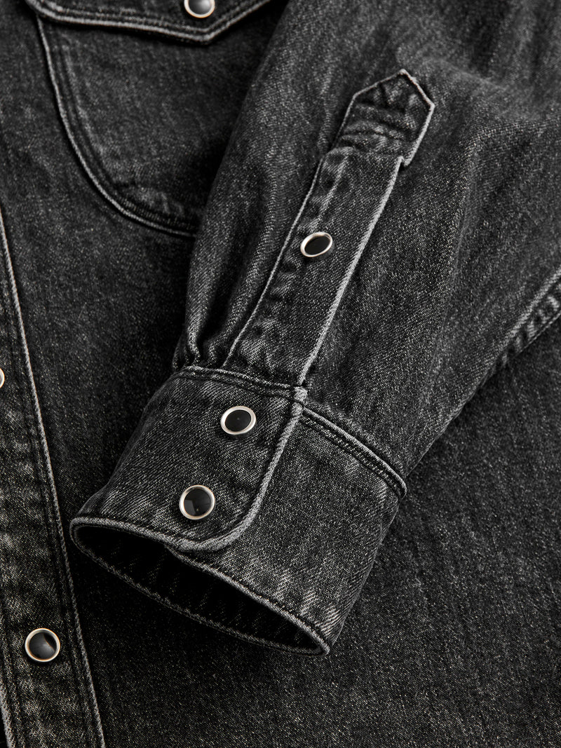 Packard Western Shirt in Black Stonewash