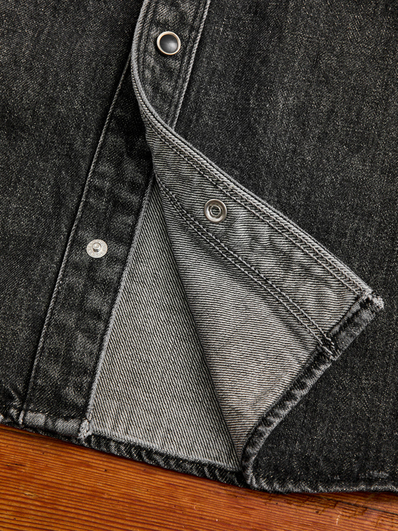 Packard Western Shirt in Black Stonewash