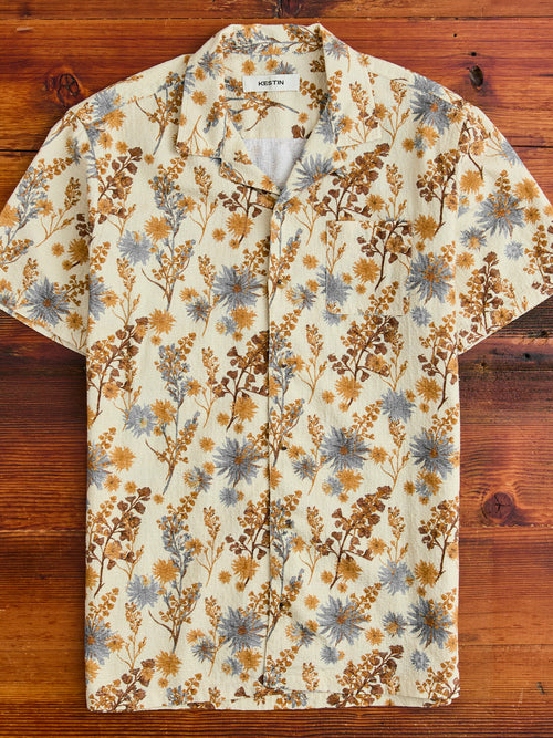 Crammond Shirt in Ecru Thistle Print