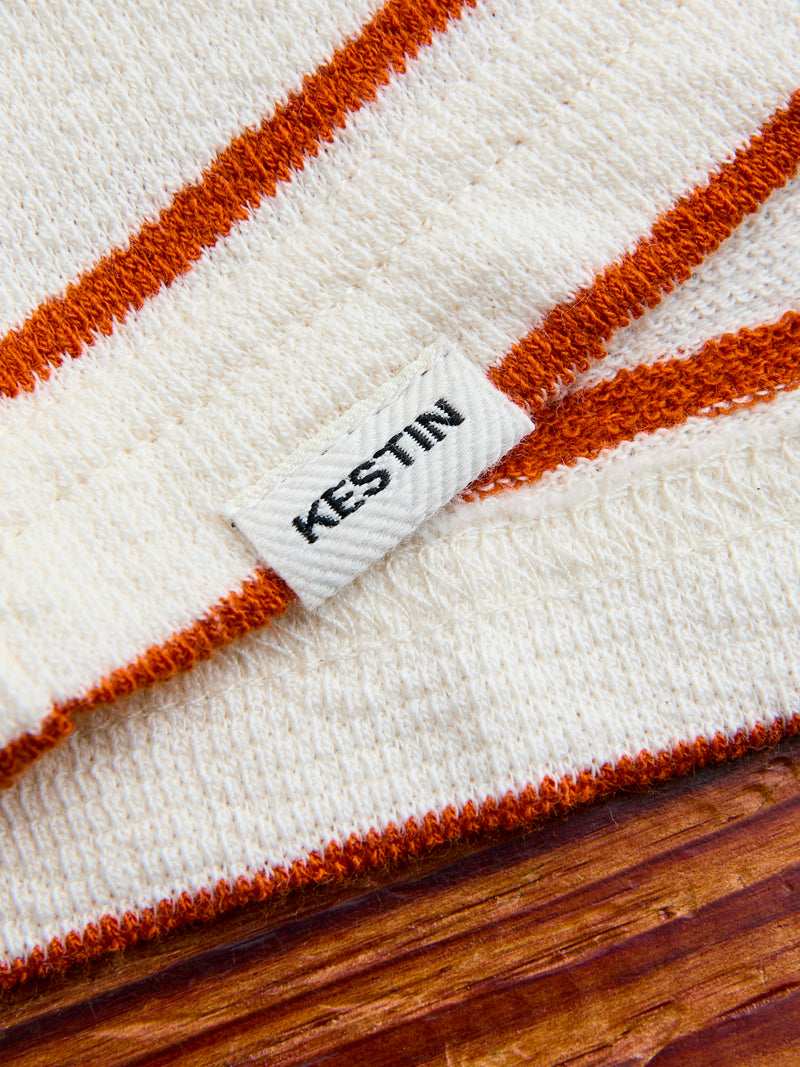 Fly Tee in Ecru Tangerine Stripe