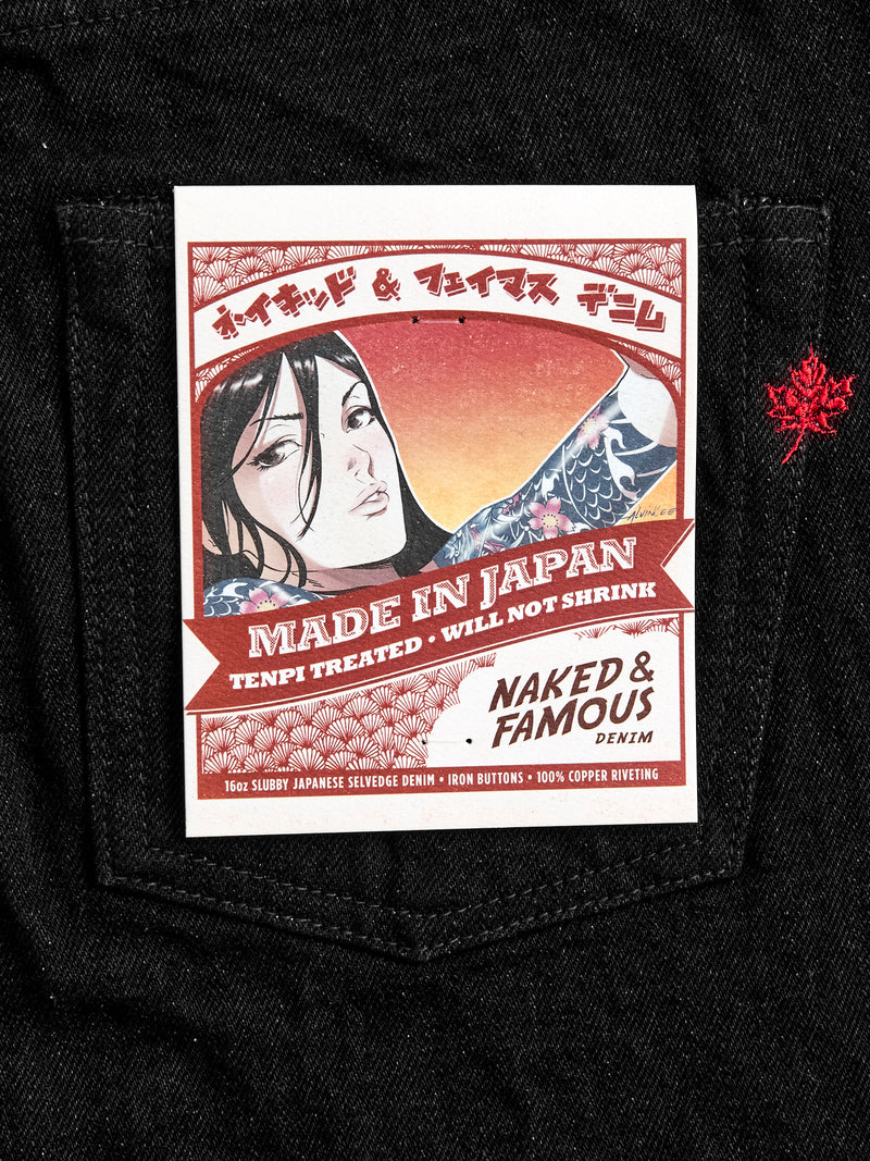 MIJ13 "Okayama Spirit Kuro" 16oz Black Slub Selvedge Denim - Easy Guy Fit