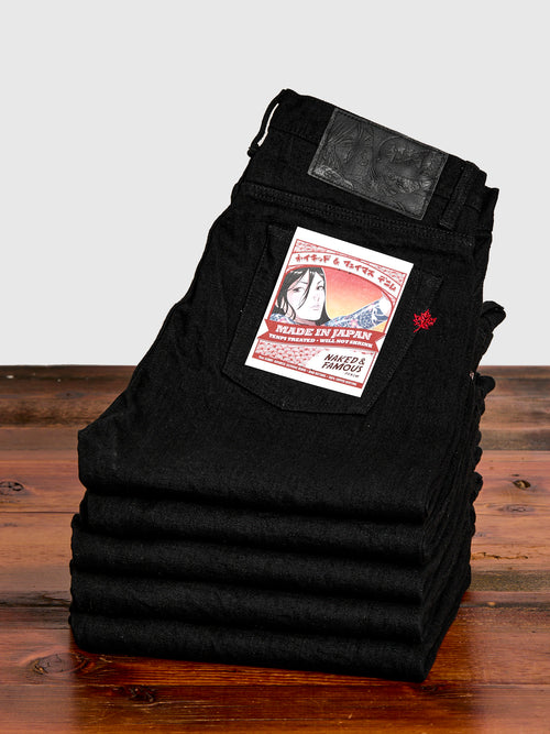 MIJ13 "Okayama Spirit Kuro" 16oz Black Slub Selvedge Denim - Weird Guy Fit