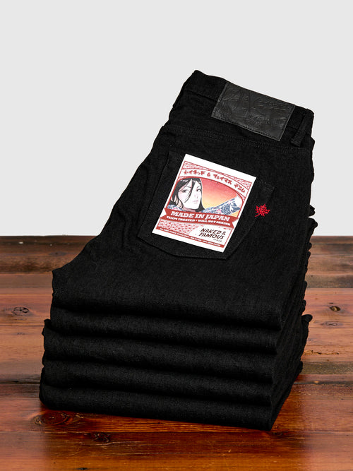 MIJ13 "Okayama Spirit Kuro" 16oz Black Slub Selvedge Denim - Easy Guy Fit
