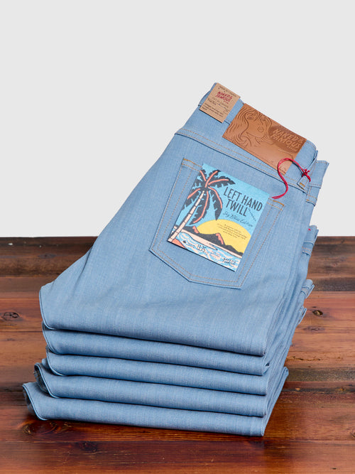 "Left Hand Twill Sky Blue" 13.75oz Selvedge Denim - True Guy Fit