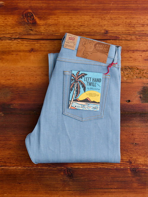 "Left Hand Twill Sky Blue" 13.75oz Selvedge Denim - True Guy Fit