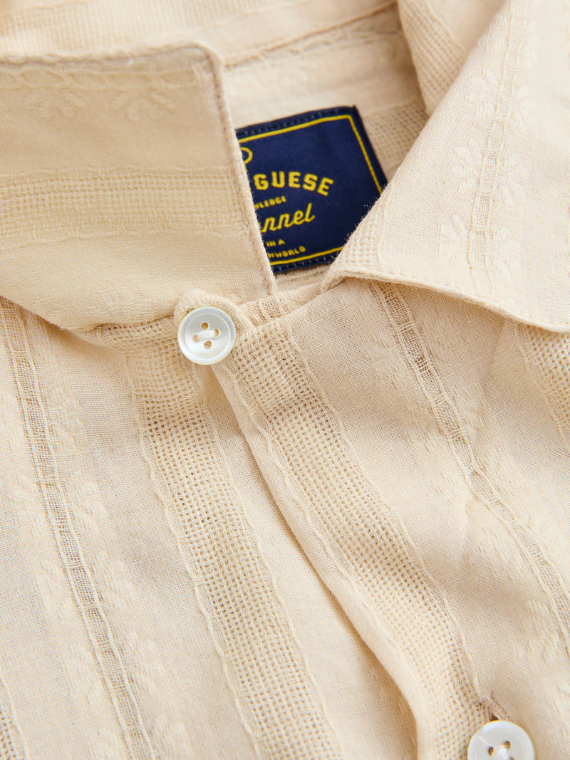Almada Button-Up Shirt in Ecru