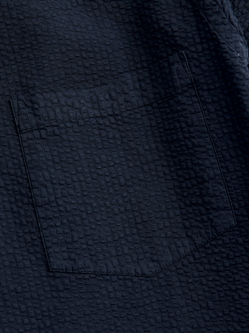 Atlantico Camp Collar Button-Up Shirt in Navy