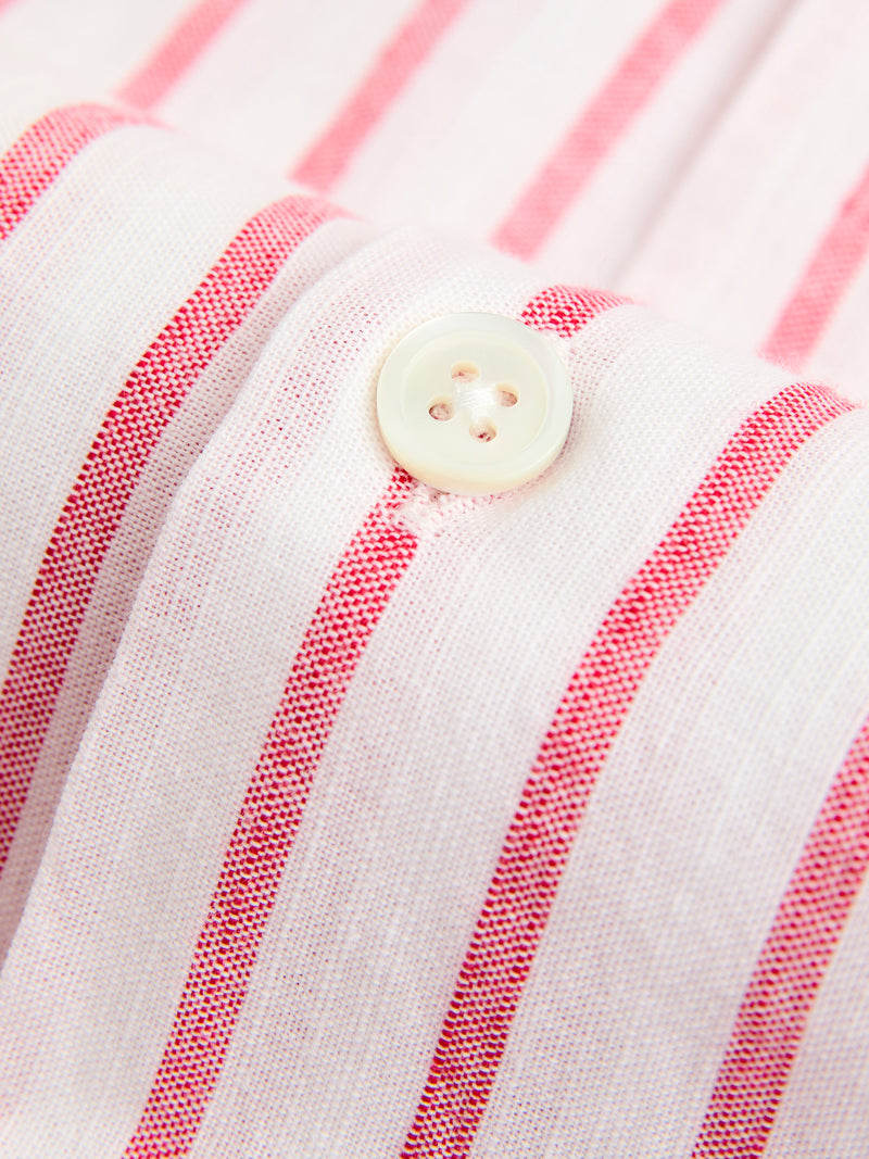Beach Cabin Button-Up Shirt in Red