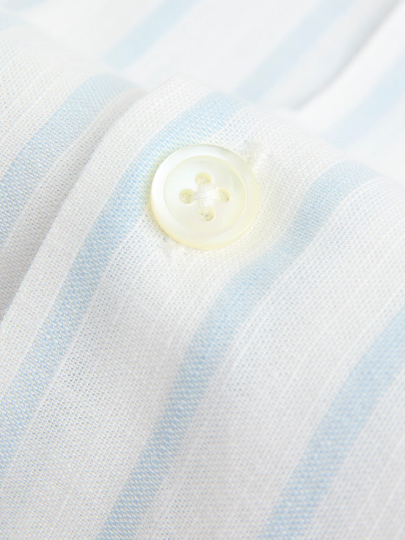 Beach Cabin Button-Up Shirt in Sky