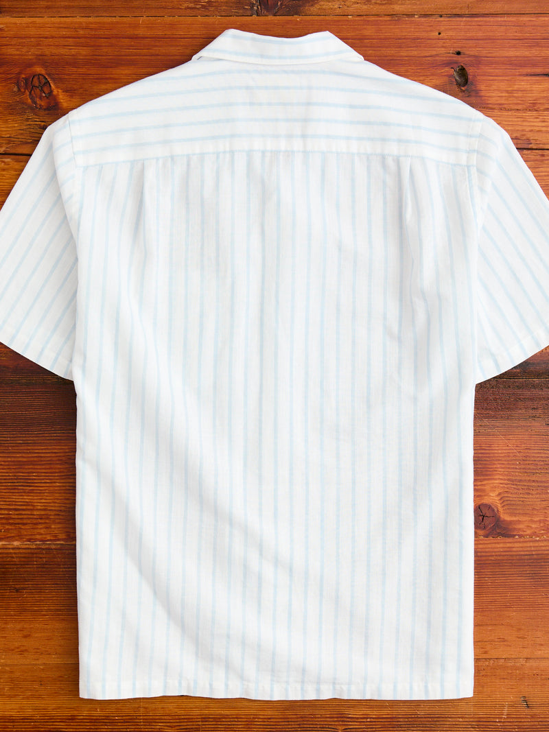 Beach Cabin Button-Up Shirt in Sky