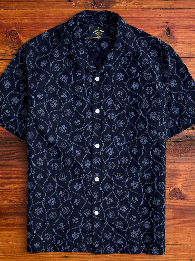 Rendi Button-Up Shirt in Navy