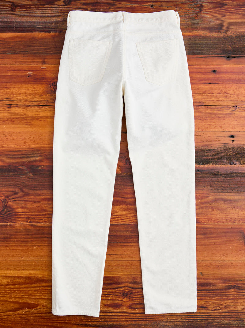 Fine Sashiko 5-Pocket Pants in Natural