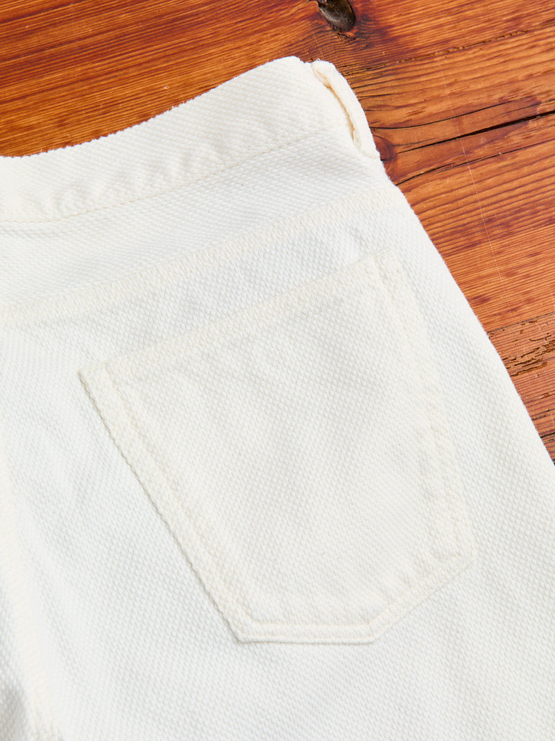 Fine Sashiko 5-Pocket Pants in Natural