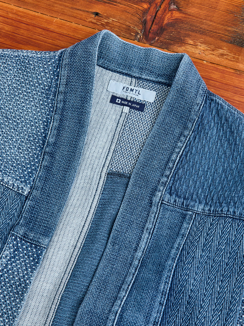 Patchwork Haori Jacket in Indigo 3-Year Wash