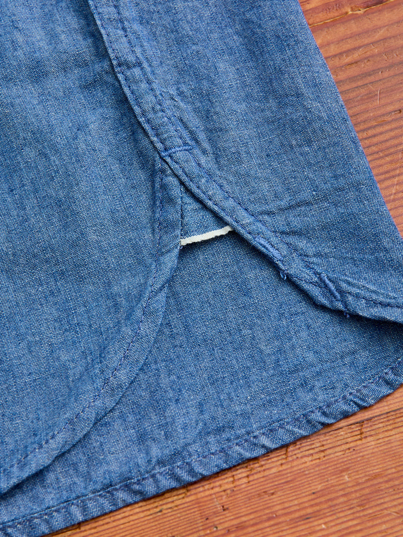 Modern Western Shirt in Indigo Chambray