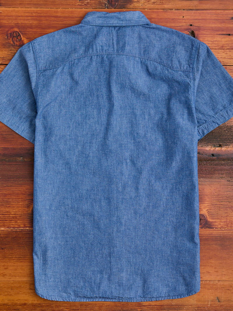 Modern Western Shirt in Indigo Chambray