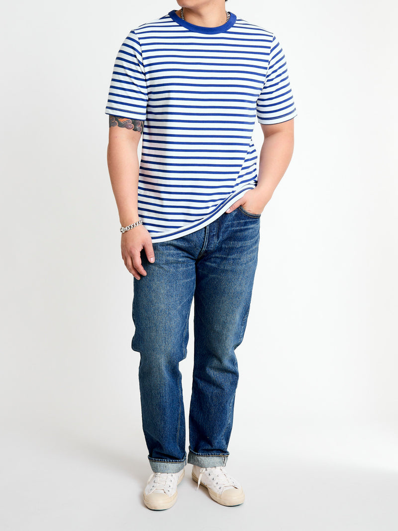 2M14 "Good Originals" 6.8oz Relaxed T-Shirt in Blue/White