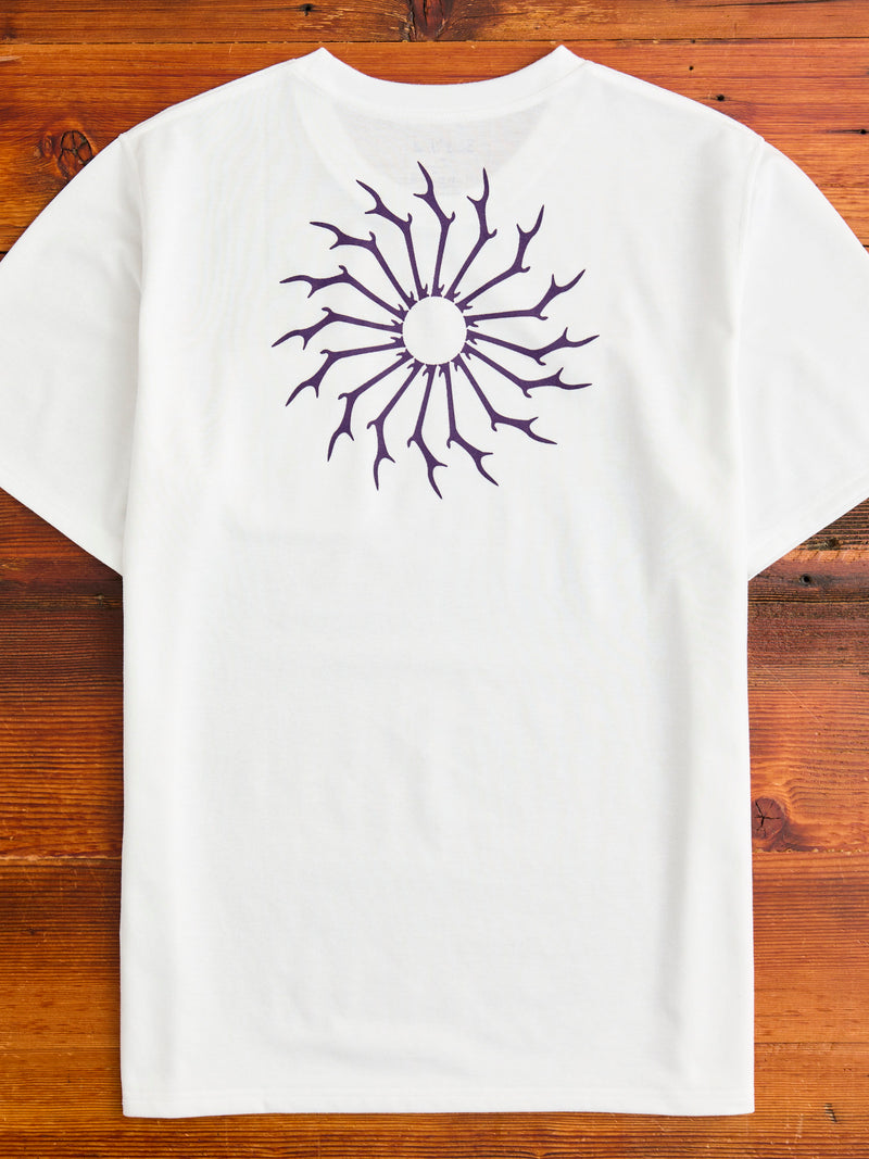 Circle Horn Round Pocket T-Shirt in White