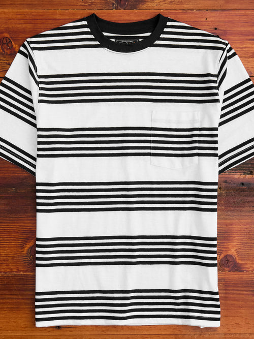 Nep Stripe Pocket T-Shirt in White