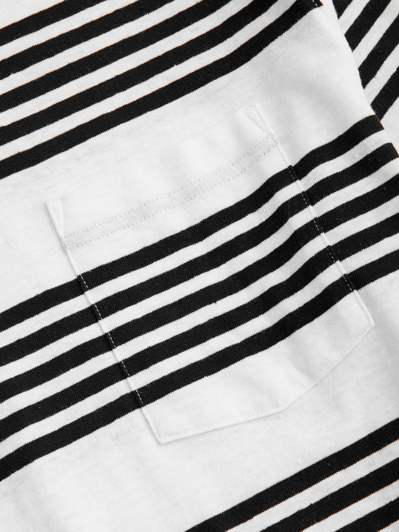 Nep Stripe Pocket T-Shirt in White