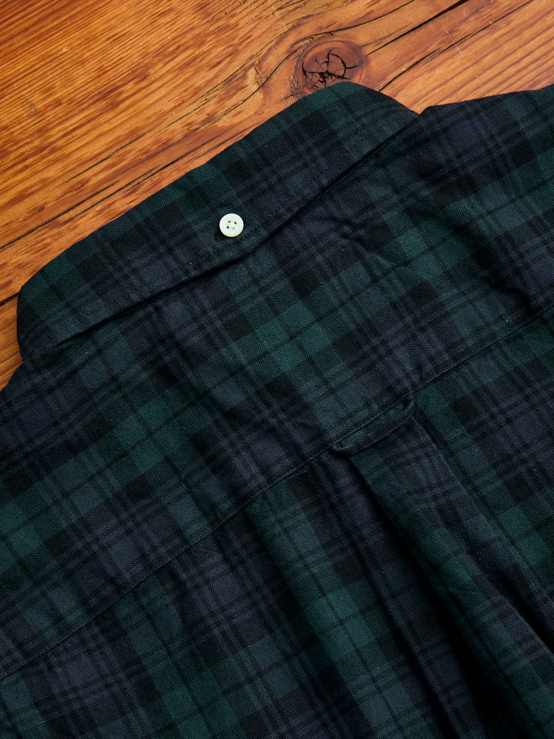 Short Sleeve Button-Down Shirt in Indigo Blackwatch