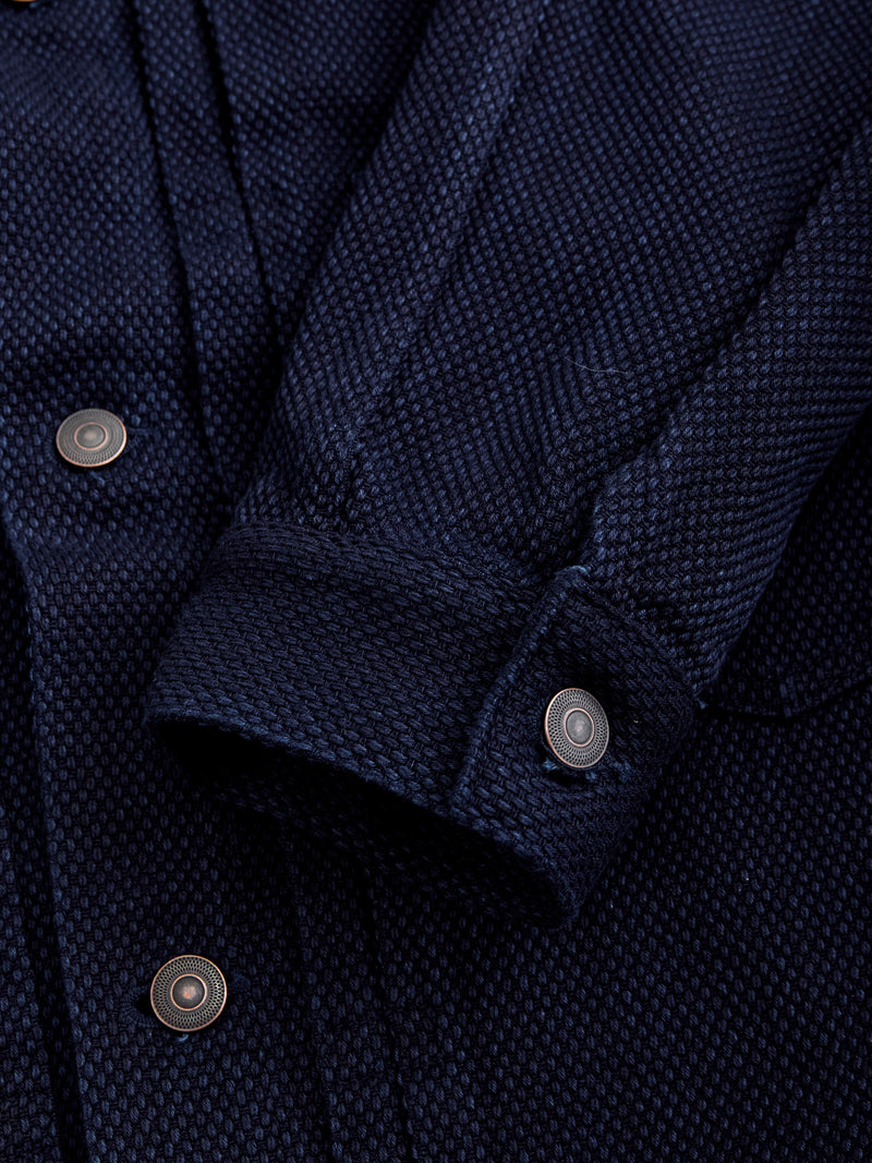 Sashiko Trucker Jacket in Indigo