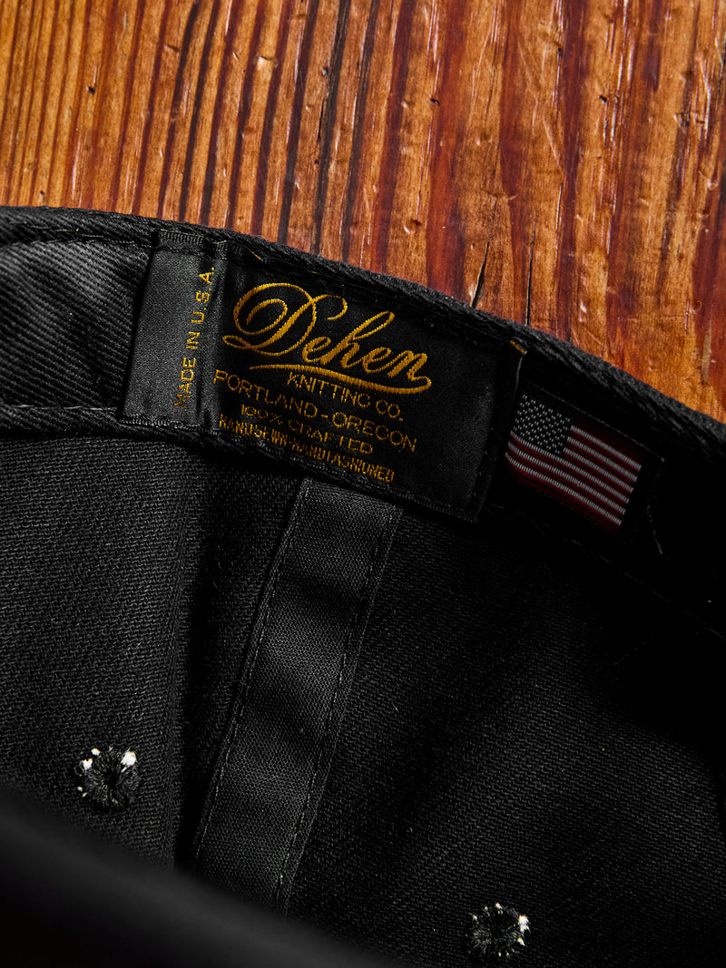 Baseball Hat in Black Denim