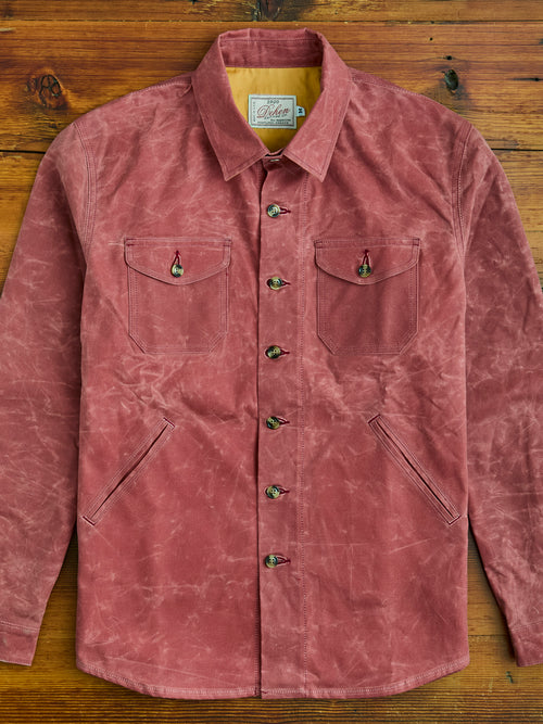 Waxed Canvas Crissman Overshirt in Nautical Red