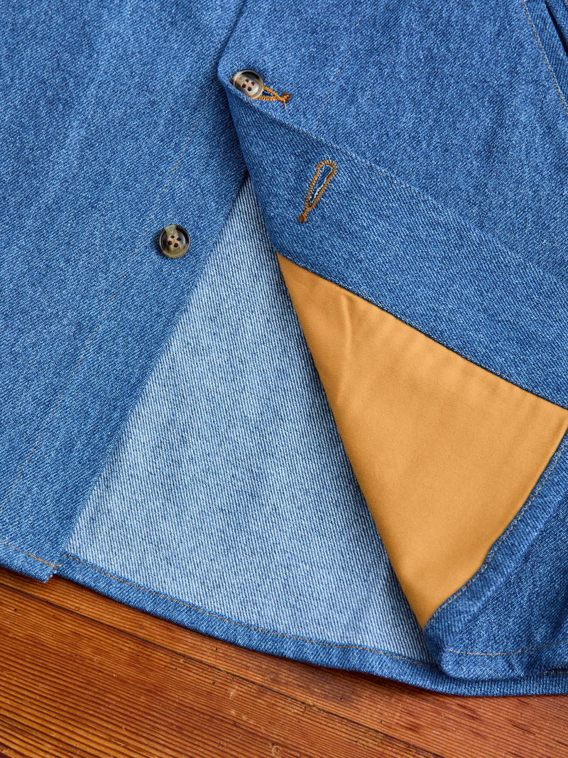 Crissman Denim Overshirt in Sky Blue