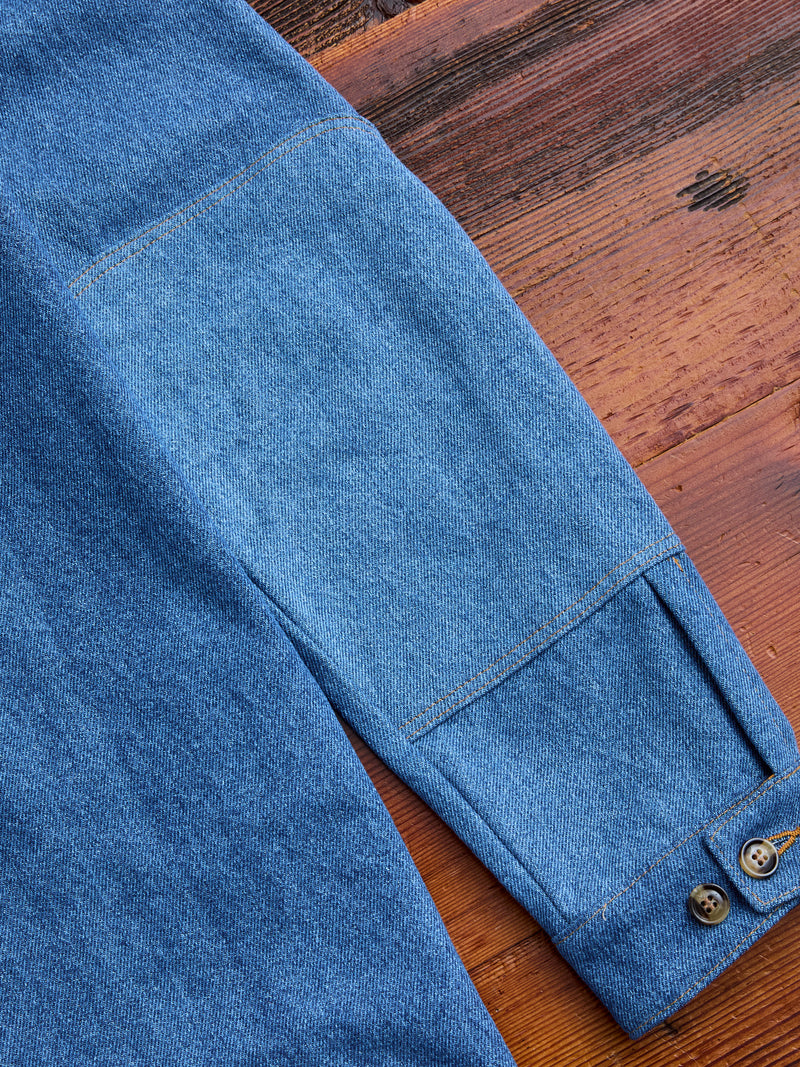Crissman Denim Overshirt in Sky Blue