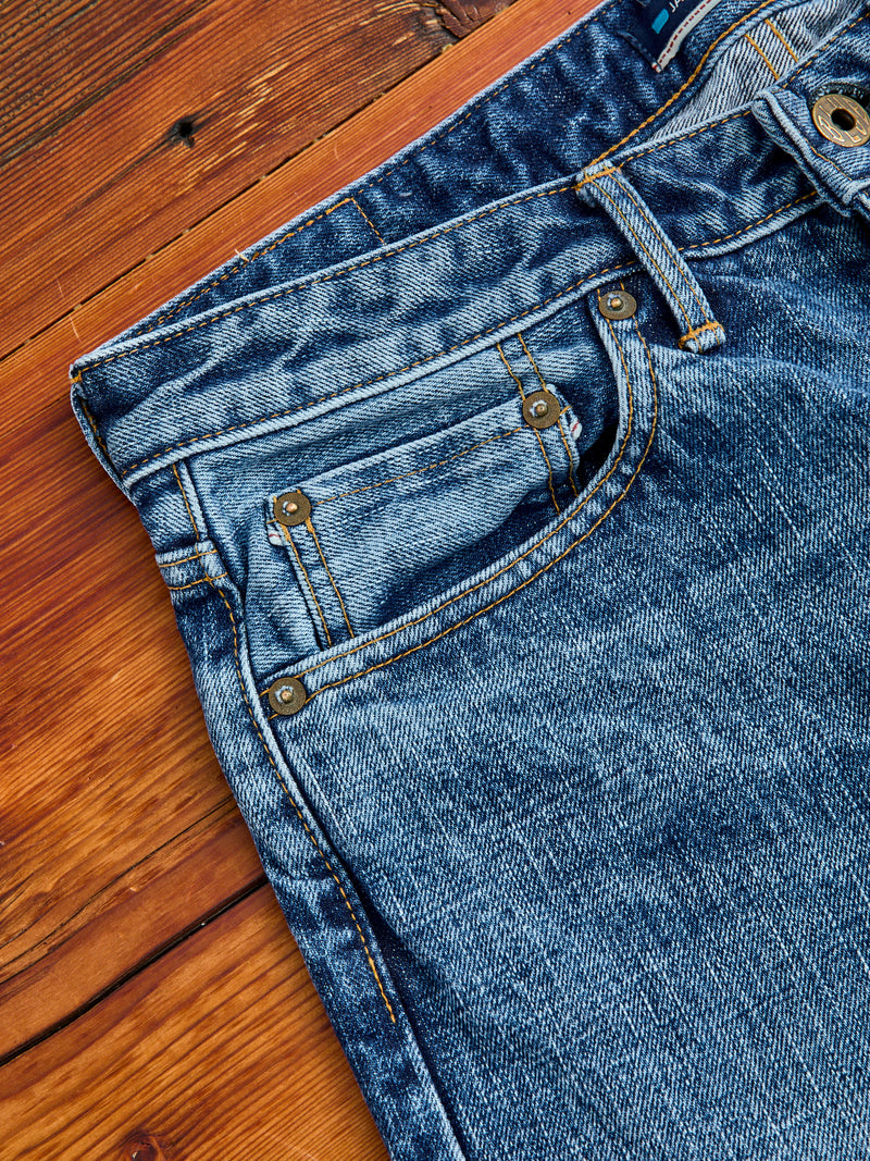 J401-LID "Circle Aged Wash" 14.8oz Selvedge Denim - Classic Straight Fit