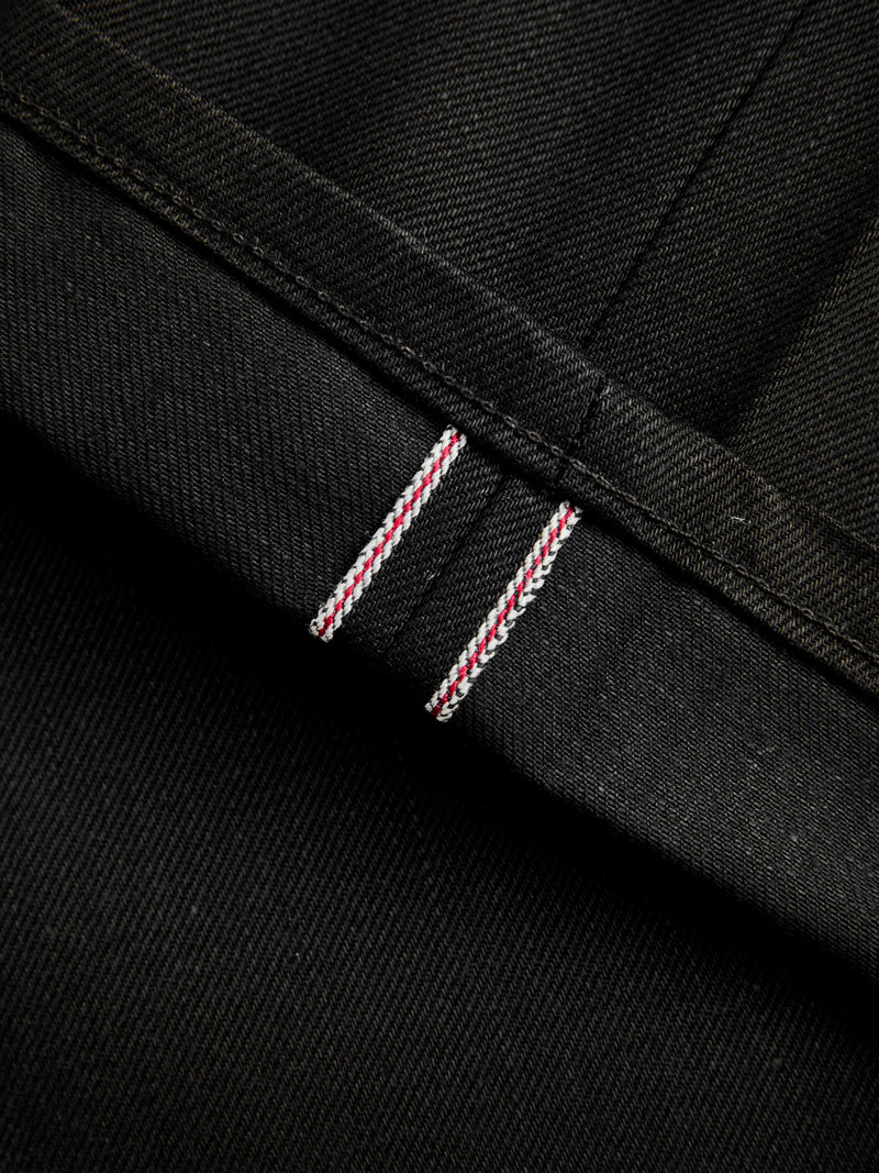 "Solid Black" 14oz Selvedge Denim - Easy Guy Fit