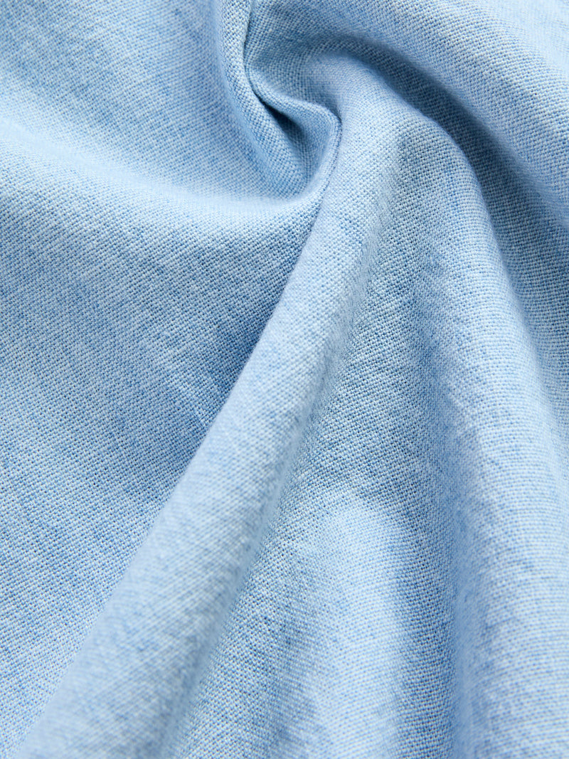 Short Sleeve Work Shirt in Chambray Bleached
