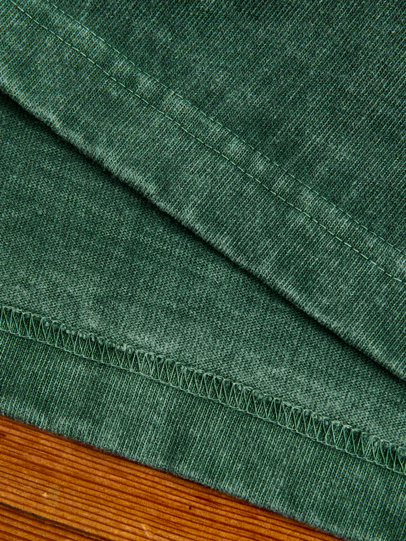 Heavyweight Pigment Dye Pocket T-Shirt in Faded Green