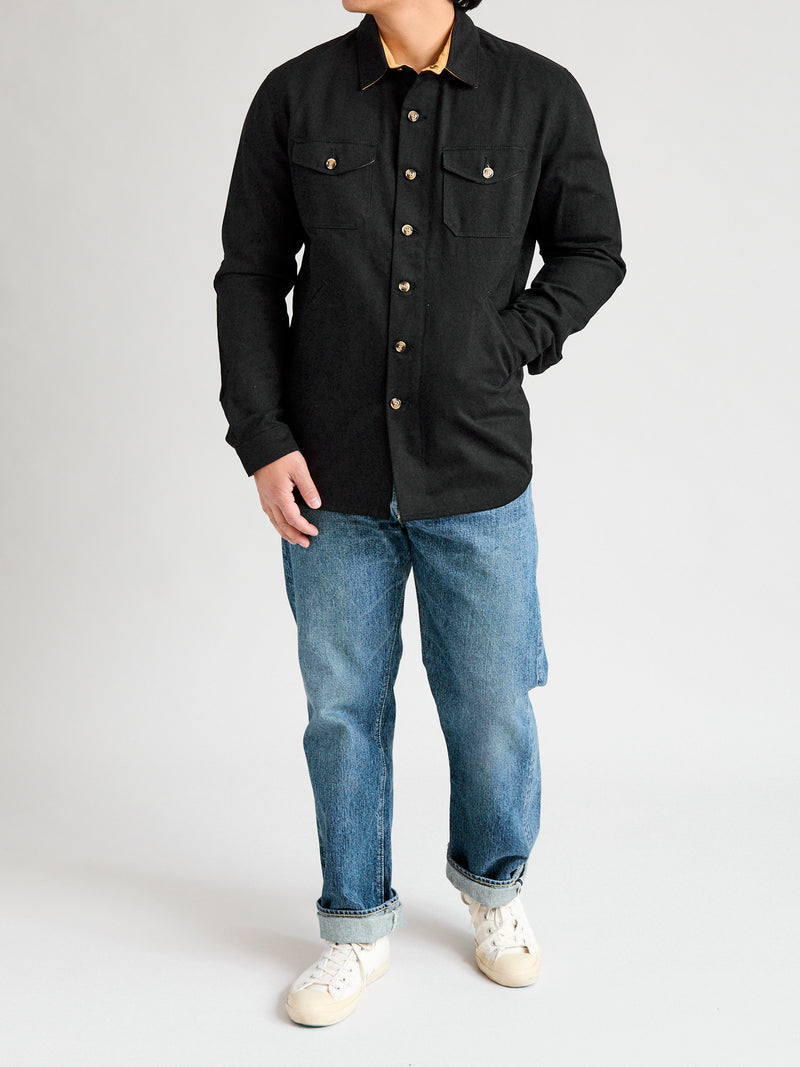 Crissman Denim Overshirt in Den Black