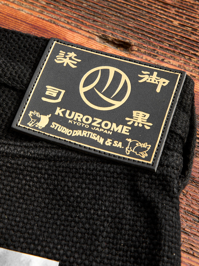 1877S "Kurozome" 14oz Deep Black Selvedge Sashiko Pants - Slim Straight Fit