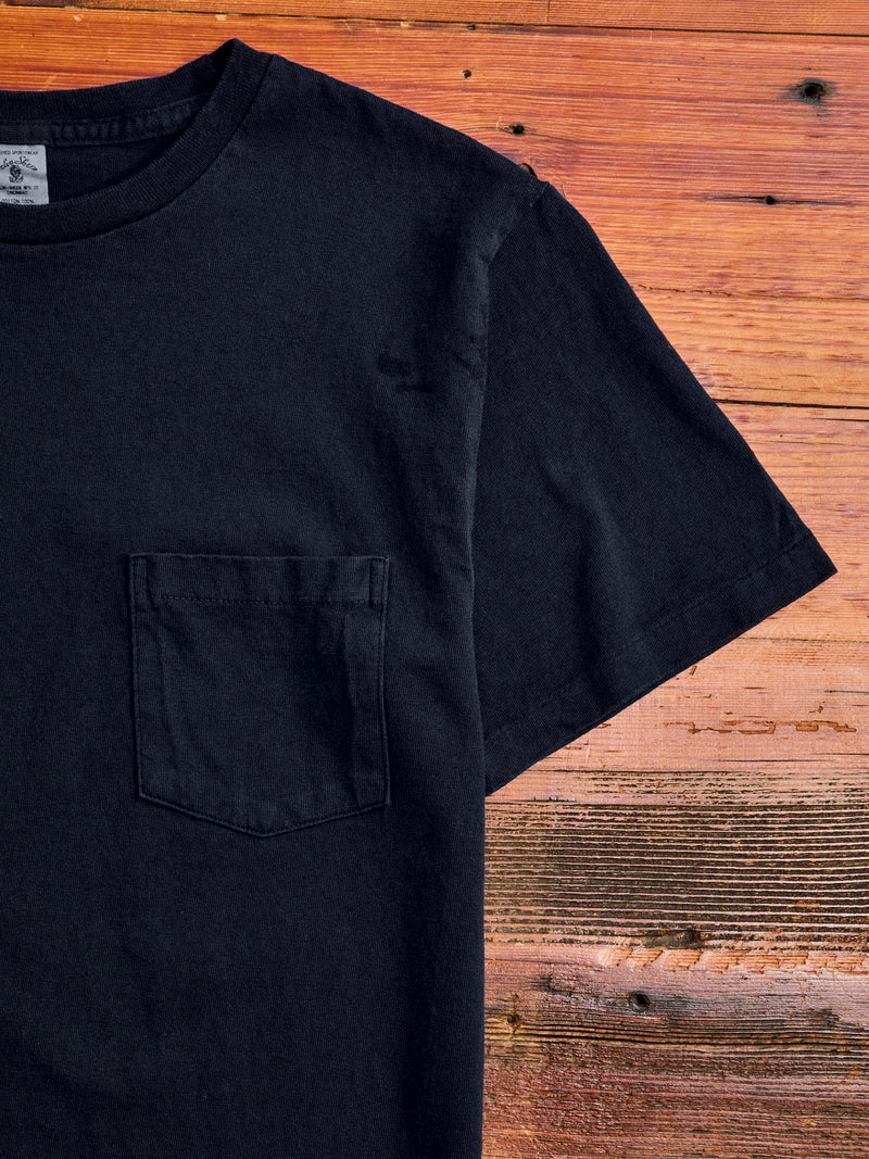 Short Sleeve Crew Tee in Black Indigo