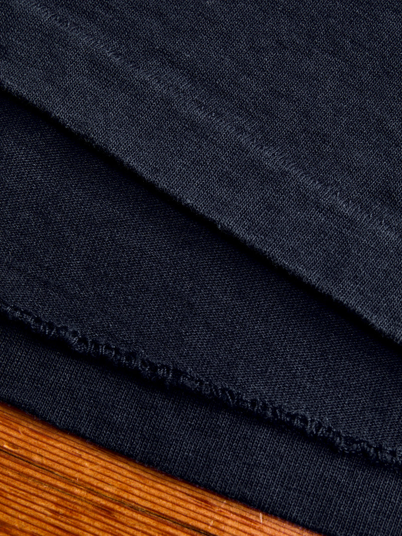 Short Sleeve Crew Tee in Black Indigo