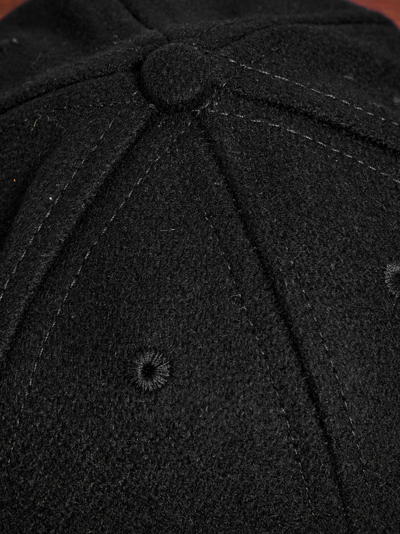 Baseball Hat in Black Wool