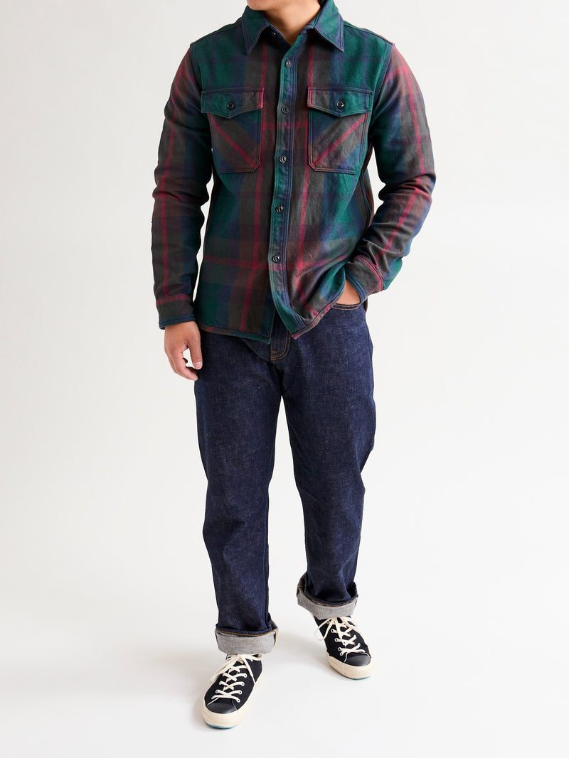 Extra Heavy Flannel Shirt in Green