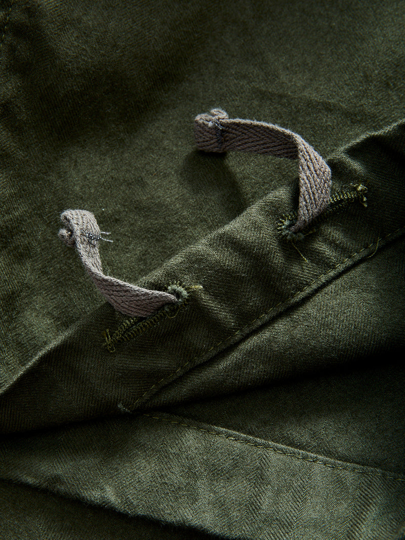 Brushed Herringbone FA Flight Cargo Pants in Olive
